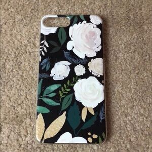 Casteify iPhone 8 Plus black flower case